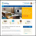 Screen shot of the Designer Kitchens for Less website.
