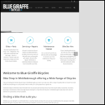 Screen shot of the Blue Giraffe Bicycles website.