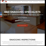 Screen shot of the B & D Snagging Inspection Specialists website.