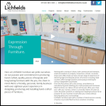 Screen shot of the Lichfields Furniture website.