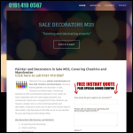 Screen shot of the Sale Decorators M33 website.