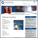 Screen shot of the Magnetek (UK) Ltd website.