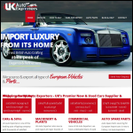 Screen shot of the UK Auto Exporters website.