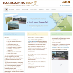 Screen shot of the Caernarfon Bay Caravan Park website.