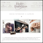 Screen shot of the Holly Bobbins website.