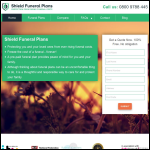 Screen shot of the Shield Funeral Plans website.
