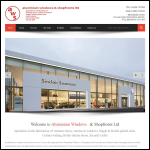 Screen shot of the Aluminium Windows & Shopfronts Ltd website.