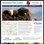 Screen shot of the Blackwood Pest Control website.