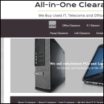 Screen shot of the All-in-One Clearances website.