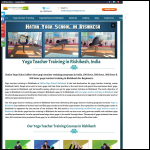 Screen shot of the Hatha yoga school Rishikesh website.