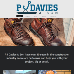 Screen shot of the P J Davies & Son website.