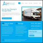 Screen shot of the Coast Removals & Storage website.