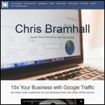Screen shot of the Chris Bramhall Social Media Marketing Agency website.