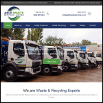 Screen shot of the Able Waste Services website.