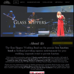 Screen shot of the The Glass Slippers Wedding Band website.