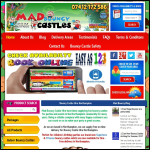 Screen shot of the Mad Bouncy Castles website.