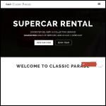 Screen shot of the Classic Parade Supercar Hire website.