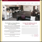 Screen shot of the The Mulberry House Beauty Salon website.