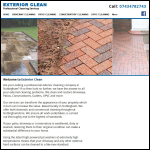 Screen shot of the Exterior Clean website.