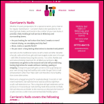 Screen shot of the Carriann's Nails website.