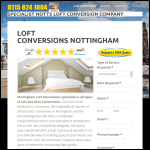Screen shot of the Nottingham Conversions website.
