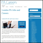 Screen shot of the PA Careers website.