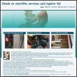 Screen shot of the Hands on stairlifts services and repairs website.