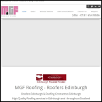 Screen shot of the MGF Roofing website.