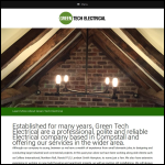 Screen shot of the Green Tech Electrical website.