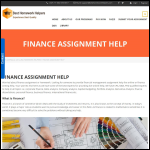Screen shot of the Finance Assignment Help website.