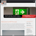 Screen shot of the ak fire Ltd website.