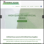 Screen shot of the UK Artificial Grass Suplliers website.