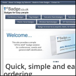 Screen shot of the 1st Badge Name badges, by Fattorini website.