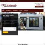 Screen shot of the TM Developments Ltd website.