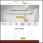 Screen shot of the Tradesman Insurance 4u website.