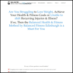 Screen shot of the Balanced Health And Fitness | Personal Training Edinburgh website.