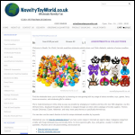 Screen shot of the Novelty Toy World website.