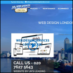 Screen shot of the A2z Web Design London website.