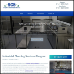 Screen shot of the Simple Cleaning Solutions Ltd website.