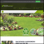 Screen shot of the Backyard Gardeners London website.