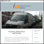 Screen shot of the HELPFUL REMOVALS DEPFORD website.