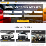 Screen shot of the Discount Vehicle Hire website.