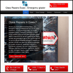 Screen shot of the Emergency Glazing Essex website.