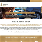 Screen shot of the Justice Legal website.