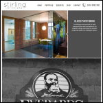 Screen shot of the Stirling Interiors website.
