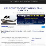 Screen shot of the Nottingham Man and Van website.