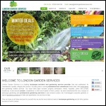 Screen shot of the London Garden Services website.