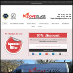 Screen shot of the Cove Glass website.
