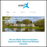 Screen shot of the Affinity Network Solutions Ltd website.