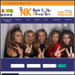 Screen shot of the NK Photo Booths & Event Hire website.